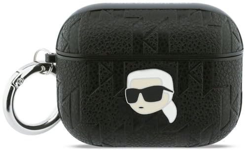 CG Mobile Karl Lagerfeld Monogram Karl Kopf-Schutzhülle für AirPods Pro 3 (Schwarz)