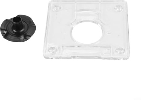 Rackumic Router Edge Guide Template Trimmer Straight Guide Trimming Machine Accessory Attachment Metal and Plastic Construction Template Guide Wheel Bracket Baseboard Set Suitable(Baseboard)