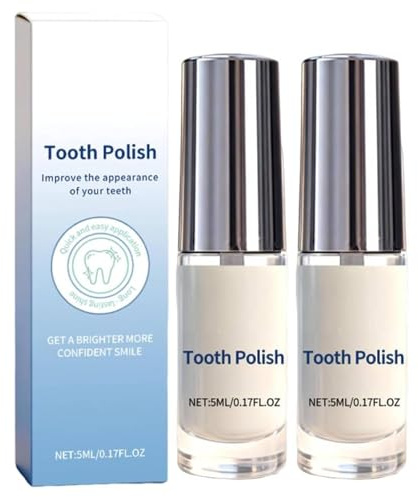 2 Stück Tooth Polish, Zahnpolitur und Zahnaufhellung Stift, Zahnlack Weiß, Sofort Aufhellender Zahnlack für Zähne Aufhellen, Tragbare und Langanhaltende Zahnpoliturs (Zahnpolitur)