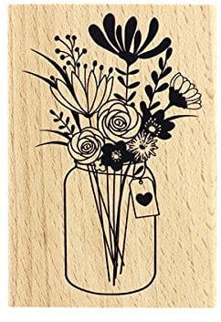 Florilèges Design fg117032 Grand Bouquet Stempel Holz 10 x 7 x 2,5 cm