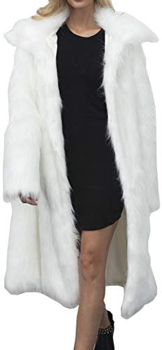 DorkasDE Damen Wintermantel Fellmantel Kunstpelz Mantel Jacke Warm Winterjacke