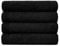 Lions Bath Towels - Set of 4 Bathroom Large Bath Sheets, 100% Luxury Cotton, 500 GSM 75X135CM, Highly Absorbent and Quick Dry Extra Large Bath Towel, Bathroom Accessory Set, Black