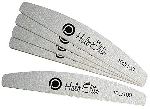 Pure Nails Halo Elite Zebra Moon Nail Foam Files - 100/100 Grit (Pack Of 5)