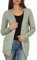ONLY Damen Onllesly L/S Open Cardigan KNT Noos Strickjacke,Basil/Detail:w. Melange,M