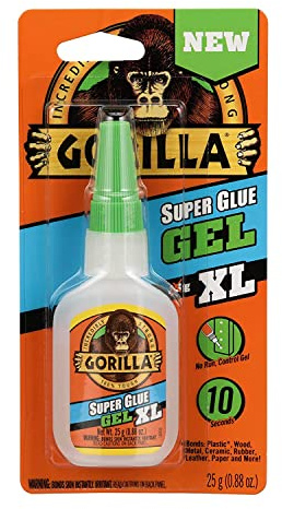 Gorilla Super Glue Gel XL, Clear 25g (Pack of 1) - Fast‑Setting, No‑Drip Control for Precise All‑Purpose Repairs