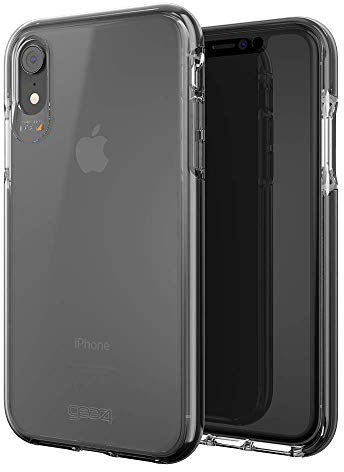 GEAR4 ZAGG Piccadilly Piccadilly Clear Case with Advanced Impact Protection [ Protected by D3O ], Slim, Tough Design Compatible with Apple iPhone XR - Black