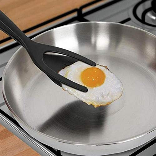 BYFRI 1pc 2 in 1 Silicone Spatula Omelette Shovel Food Clip Pancake Pliers Bbq French Toast Omelet Easy Kitchen Restaurant Cooking Tools
