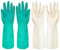 Discoball 2 Pairs Rubber Gloves with Flocked Lining for Kitchen Cleaning, Gardening, Household Duties, Latex Free Reusable Gloves