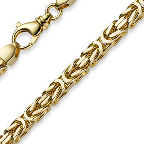 Schmuck Krone 7mm Königskette aus 750 Gold Gelbgold Kette Halskette 65cm Herren