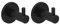 Kon-fort Home Handtuchhaken Schwarz Bad und Küche 2 Stück Design aus Edelstahl AISI 304 Mattschwarz Zum Bohren.