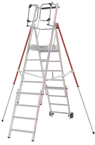 Escabeau télescopique de 7 marches avec kit d'extension 4 marches - 848307/04