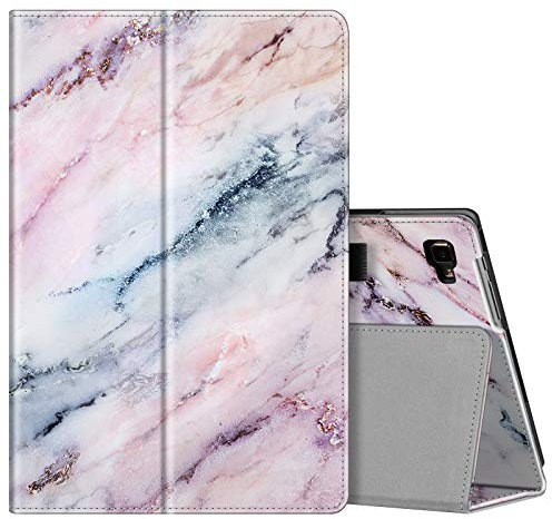 FINTIE Coque pour Tablette TECLAST P30S / P20HD / M40 / M40 SE 10 Pouces, Housse Folio Etui Protection pour Blackview Tab8, Blackview Tab 8E, YESTEL T5, AOYODKG A39 10.1 Pouces, Rose Marbre