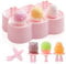 Moule à Glace, Moulle Esquimaux Silicone, Mini Moule a Glace, Glaces à L'eau, Ice Pop Mold Popsicle Sorbet DIY Réutilisable, Moulle Magnum pour DIY Sorbet Yaourts (rose-1)