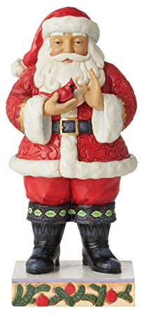 Jim Shore Heartwood Creek – Weihnachtsmann mit Kardinal-Figur