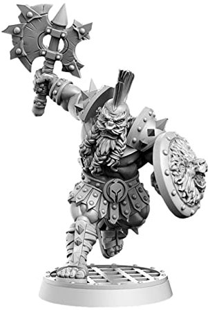 ZHANGJING Modelo de Resina de 56mm, Figura de Guerrero con Hacha de Enanos Enanos, RA-194 sin Pintar sin Montar