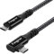 Fasgear Cavo USB C 3.2 Gen 2x2 da 1,8 m, 20 Gbps, video 4K, 100 W, ricarica a 90 gradi, compatibile con MacBook Pro, iPad Pro, computer portatili, monitor Samsung, Galaxy S21, dispositivi USB-C,