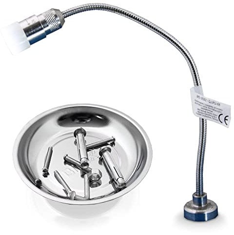 Bituxx LED Arbeitsleuchte felxible Arbeitslampe mit Magnetfuß und Schwanenhals + Magnetschale Magnetteller Metallschale Ø150mm