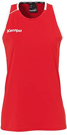 Kempa Damen Player Tank Top Tanktops, Rot/Weiß, L