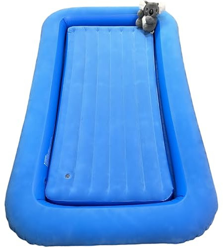 Vanilla Leisure Kinder Luftmatratze – Tragbares & Aufblasbares Kinder-Reisebett – Kinder Camping Luftbetten mit erhöhten Seiten für zusätzliche Sicherheit – Extra Starkes PVC-Material