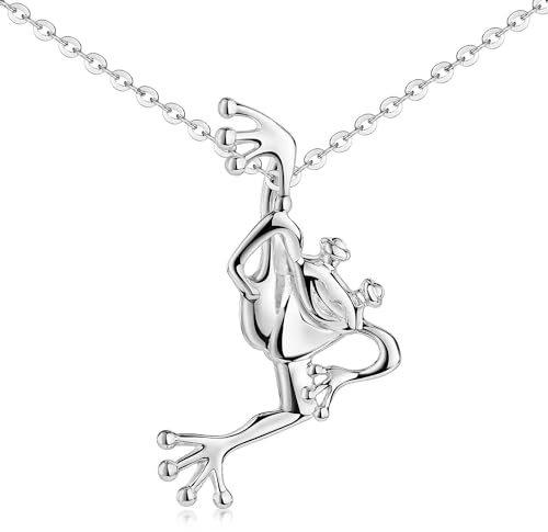 Materia Frosch Kette Silber 925 Damen Anhänger KA-56-K97-40cm