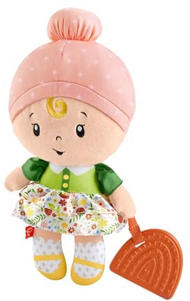 Fisher-Price Meine erste Schmusepuppe, sensorisches Spielzeug für Babys ab 6 Monaten, Puppen separat erhältlich, HXK44