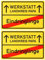 Ortsschild mit WERKSTATT LANDKREIS PAPA, 2 Stück, 1 mm PVC, 30 x 20 cm, Scherzartikel für Familienpapa Werkstatt, Schild gegen Eindringlinge, lustiges Hinweisschild Vatertag, Geburtstagsschild Vater