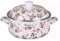 PtaTt Casserole Avec Couvercle Marmite À Soupe Casserole En Fonte Émaillée Domestique Casserole En Fonte Émaillée Avec Couvercle, Fleur Rose, Céramique, Sécurité Induction Pink-4L