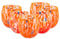 MurArt Bicchieri di Murano Set da 6 bicchieri da 400ml Collezione Marea in vetro soffiato a mano in lavorazione artigianale Made in Italy (Arancione, Bicchiere 6pz)