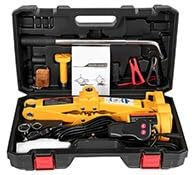3 Tonnen Elektro-Wagenheber-Hebeset DC 12V Auto-Scheren-Wagenheber-Kit + Schlagschrauber + Luftpumpe SUV-Auto-Auto-Reparaturwerkzeuge Hydraulisches Werkzeug(Color:Jack Pump Y)