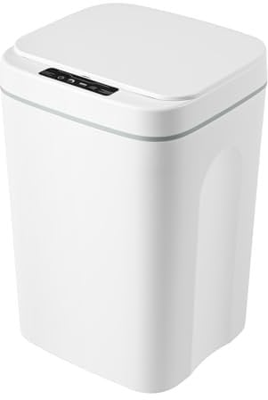 KEESUNG Cubo de basura automático con sensor de 16 litros, con tapa, cubo de basura para cocina, inteligente, contenedor de basura inteligente automático para cocina, baño, oficina, dormitorio
