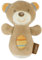 Fehn Mini-Rassel Teddy – Mini-Greifling zum Rasseln, Fühlen, Spielen - kuschelweiches Stoff-Tier – ein treuer Begleiter für Babys und Kleinkinder ab 0+ Monaten