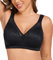 Curyon Plus Size Everyday Bras for Women Minimizer Full Coverage Non Padded Wirefree Black 48D