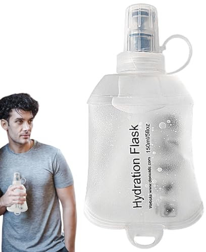 Running Soft Flask, Soft Water Bottle, Soft Flask for Running Belt, Soft Flask with Hand Strap, Insulated Soft Flask for Runners, Soft Squeeze Water Bottle for Gym, Portable Soft Water Bottle for