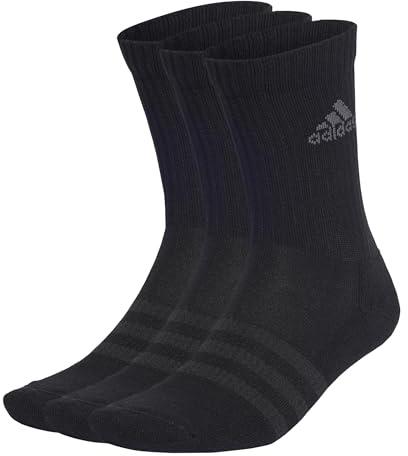 Adidas EBB96 SPW Cushioning 3P Crew Socks, Black/Graysix (IA3950), L