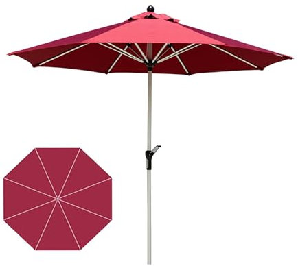 Ombrelloni da Giardino, ombrellone da Patio da 8,8 Piedi, Grande ombrellone da Esterno, ombrellone da Patio Extra Large, palo Spesso per Giardini, Cor