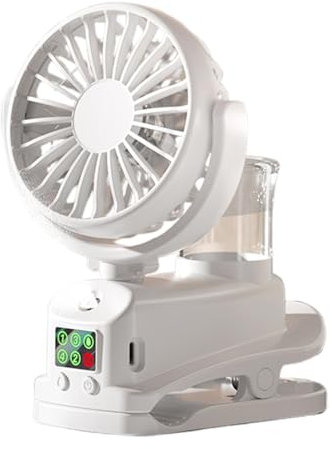 Spray Water Mist Fan,Table Misting and Spraying Fan With A Digital Display | Rechargeable Water Spray Fan Moisturizing Fan for Travel Camping