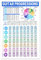 Gitarren Akkord Diagramm, Gitarren Akkord Spickzettel Gitarrenakkorddiagramm-Poster Laminiert Quintenzirkel-Poster Gitarrenakkordtheorie-Poster Gitarren-Referenzhandbuch Geschenk für Anfänger