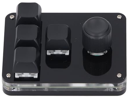 Mini Teclado Mecánico para Jugar, Mini Teclado USB de 4 Teclas, Luz LED RGB, Macro de Configuración de una Tecla, para Juegos, Oficina, Medios