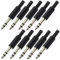 VISSQH Connecteur Jack souder mâle 6,35mm Stéréo TRS Audio Prise Adaptateur pour câbles Haut Parleur,Guitare(10 pièces)
