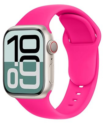 C1A Armband für Armband Apple Watch Ultra 2/Ultra/SE/Series 10 9 8 7 6 5 4 (38/40/41/42/44/45/46/49mm)–Sportarmband, Originalstyle–Kompatibel mit allen Modellen,Rosépink