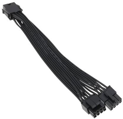 ECSiNG Cable Adaptador de Alimentación de CPU de 8 Pines Hembra A Doble de 8 Pines Cable de Extensión de Fuente de Alimentación de CPU de 20cm