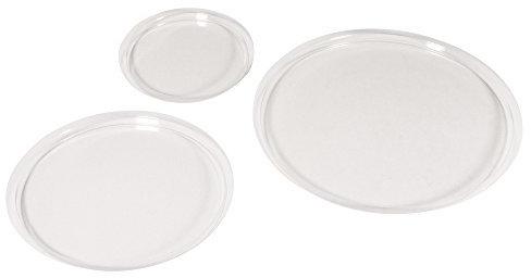Rayher Hobby 34239000 Gießformen-Set: Etagere rund 3-stöckig, 25 cm/18,5 cm/13 cmø, Tiefe 1 cm, ohne Etageren-Halterung, Beton Gießform, zum Ausgießen mit Kreativ-Beton, Raysin-Gießpulver