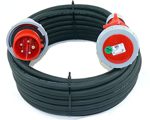 CEE Verlängerungskabel wasserdicht H07NR 5G2,5 5x2,5 16A PCE IP67 15m