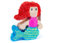Trendario Pinata Meerjungfrau - 45 x 40 cm - Ideal zum Befüllen mit Süßigkeiten und Geschenken - Piñata für Kindergeburtstag Spiel, Geschenkidee, Party, Hochzeit
