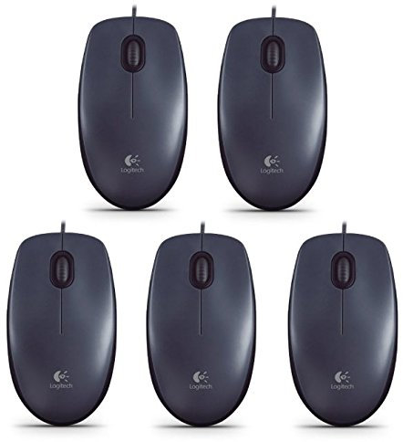 Ratón óptico USB con cable Logitech M90, color negro M90 Optische Maus