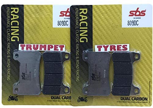2X SBS Front Dual Carbon Performance Brake Pads Set OE Quality 809DC