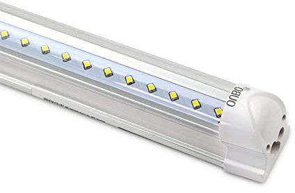 OUBO [PRO] LED Leuchtstoffröhre mit Fassung komplett 60CM LED Tube T8 Röhre Leuchtstofflampe, 10 Watt 1000 Lumen, Naturweiss 4000K, Transparente Abdeckung