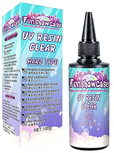 UV-Harz Kristallklarer UV- Harz Epoxidharz Klebstoff hart transparent geruchlos 100g