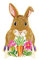 Unique 72637 Tischdekoration Osterhase mit Blumenmuster, 30 cm, Geblümt, Mehrfarbig