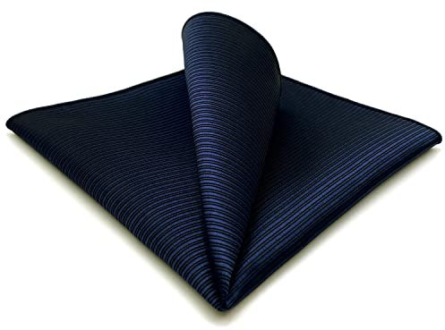 S&W SHLAX&WING Solid Navy Blau Herren Einstecktücher Neu